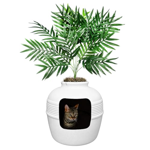 Good Pet Stuff Original Hidden Litter Box planter enclosure for a compact cat litter area